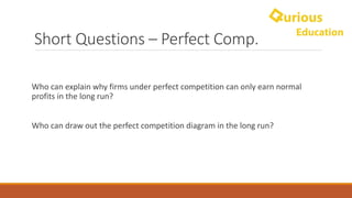 Perfect Competition Short Notes Perfect Competition Notes - A-level & IB Economics | PDF