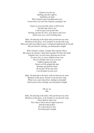 Letras de músicas( Traduções) - Ed sheeran- Perfect - Wattpad