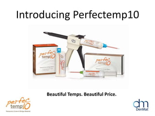 Introducing Perfectemp10

Beautiful Temps. Beautiful Price.

 