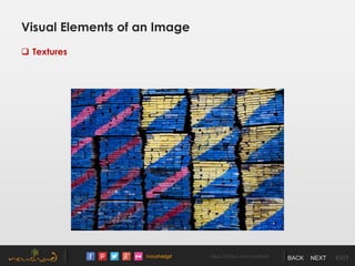 /noushadgd https://500px.com/noushad BACK NEXT EXIT
Visual Elements of an Image
 Textures
 