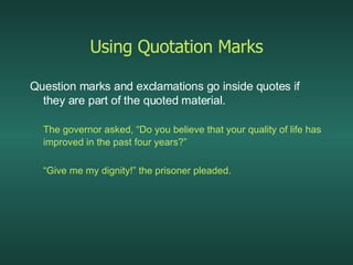 Perfecting Your Punctuation | PPT