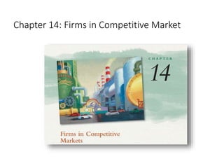 Chapter 14: Firms in Competitive Market
 