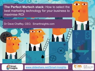 1
The Perfect Martech stack: How to select the
best marketing technology for your business to
maximise ROI
Dr Dave Chaffey. CEO, SmartInsights.com
www.slideshare.net/Smart-Insights
 