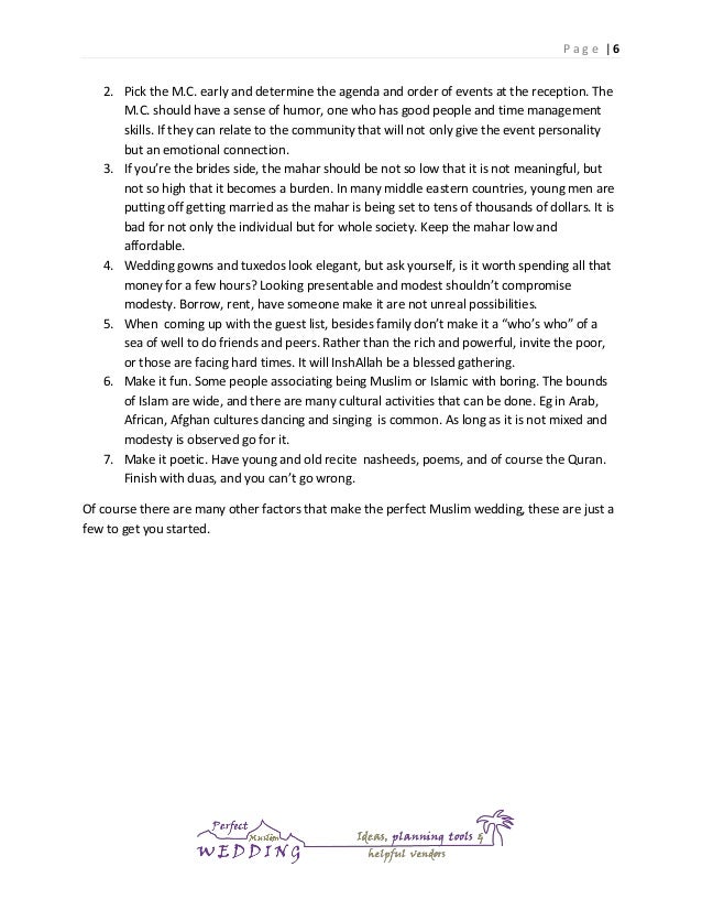 Perfect Muslim Wedding Planning Guide