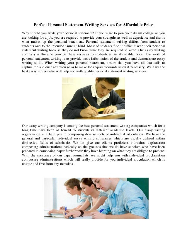 Personal statement services