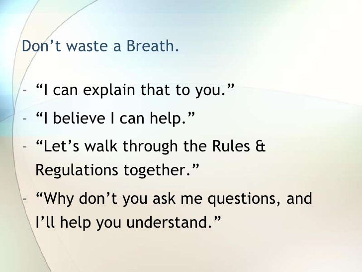 customer service sentences