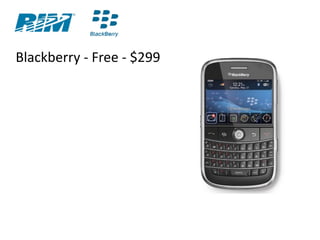 Blackberry ‐ Free ‐ $299
 