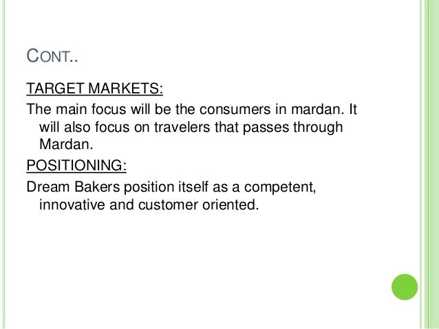 Sample Marketing Plan Of A Bakery Sample Marketing Plan Of A Bakery