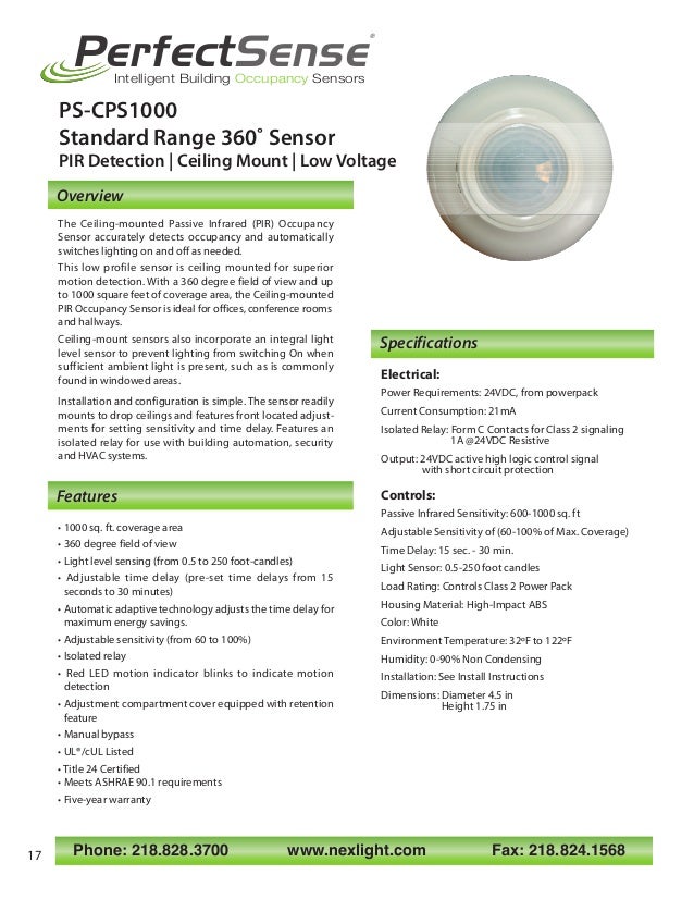PerfectSense Product Catalog wall mount motion sensor light switch wiring diagram 