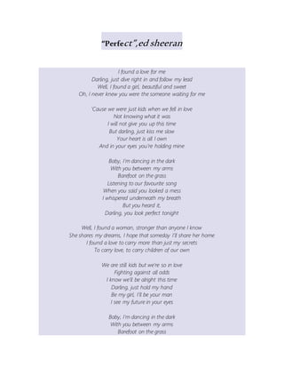 Perfect song clearance