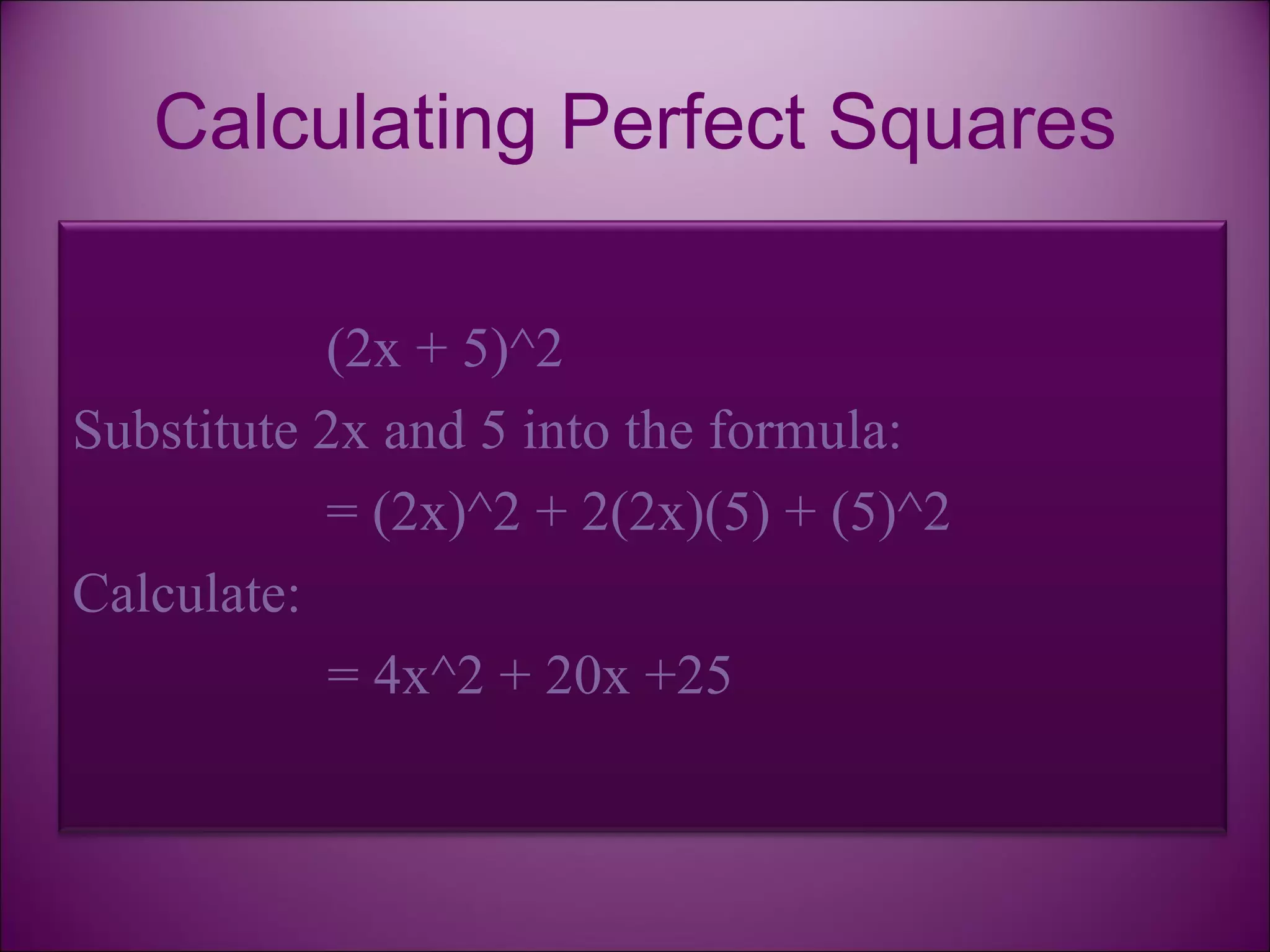 Perfect Squares | PPT