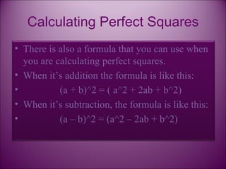 Perfect Squares | PPT