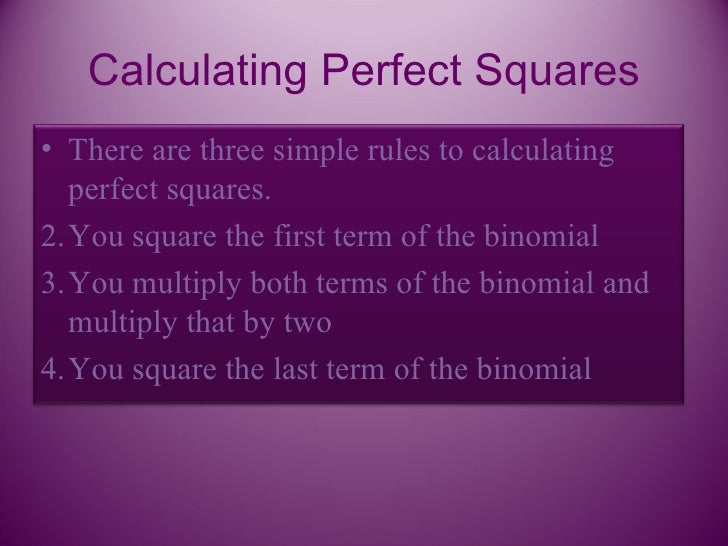 Perfect Squares