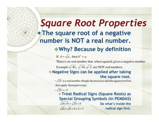 Perfect squaresandsquareroots (1) | PDF