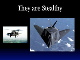 They are Stealthy
 