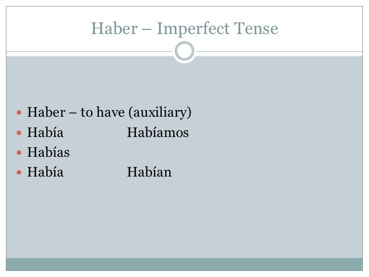 hay in past tense spanish hay in past tense spanish