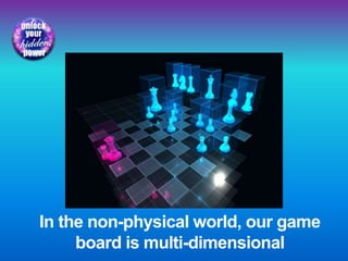In the non-physical world, our game
board is multi-dimensional
 