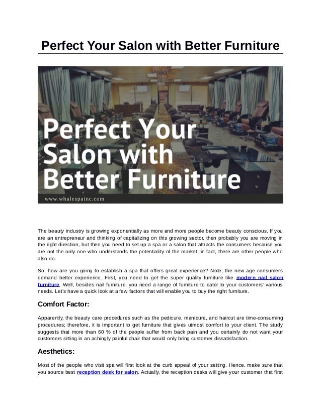 Perfect Your Salon With Better Furniture
