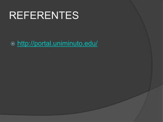 REFERENTES
 http://portal.uniminuto.edu/
 