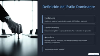 Perfil Conductual Dominante (D) en el Modelo DISC: Liderazgo y ...