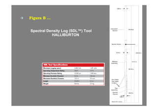 FiguraFigura BB
Spectral Density Log (SDL™) ToolSpectral Density Log (SDL™) Tool
FiguraFigura BB ……
Spectral Density Log (SDL™) ToolSpectral Density Log (SDL™) Tool
HALLIBURTONHALLIBURTON
 
