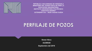 Sewar Abou
26238568
Septiembre del 2019
REPÚBLICA BOLIVARIANA DE VENEZUELA
MINISTERIO DEL PODER POPULAR PARA LA
EDUCACIÓN UNIVERSITARIA
INSTITUTO UNIVERSITARIO POLITÉCNICO
“SANTIAGO MARIÑO”
EXTENSIÓN COL – SEDE CIUDAD OJEDA
 