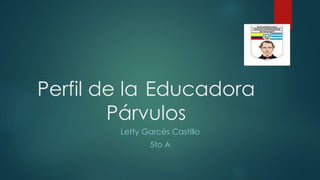 Perfil de la Educadora 
Párvulos 
Letty Garcés Castillo 
5to A 
 