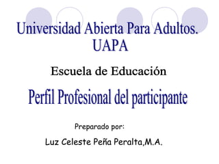 Preparado por:
Luz Celeste Peña Peralta,M.A.
 