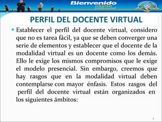 Perfil del docente virtual | PPT