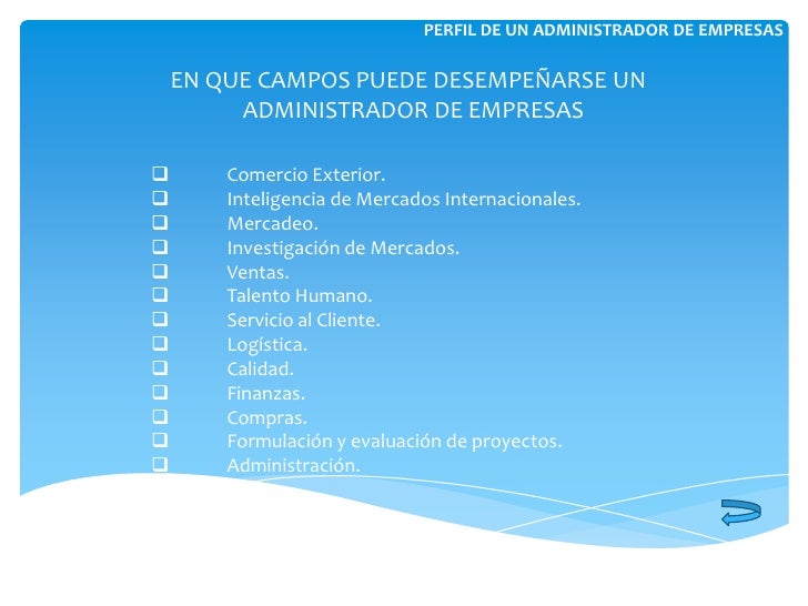 Perfil de un administrador