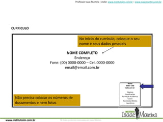 Técnicas de comportamento ao telefone;Organização evita improvisos e é vital no telemarketingFalar corretamente, sem erros gramaticaisConjugar os verbos certos, evitando “nóis vais...” Ouvir o cliente, responder com firmeza e escutar o supervisor, tudo ao mesmo tempo.continua
