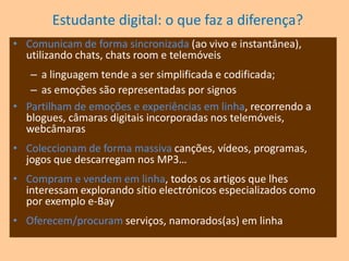 As queixas dos professoresOs estudantes:Não  prestam atençãoNão os ouvemNão têm paciência para a  leitura, para problemas de lógica e para lerem instruções dos testesOs estudantes  universitáriosSentem-se desmotivados nas aulas