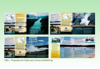 CBA -  Propostas de Folder para Usinas Hidrelétricas 