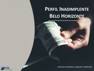 SETOR DE ECONOMIA, PESQUISA E MERCADO
PERFIL INADIMPLENTE
BELO HORIZONTE
 