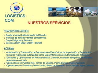  Modalidad, LCL, FCL, Co- loader.