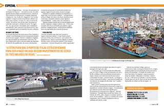 Volvo Ocean Race

A Race Village de Itajaí — área que vai concentrar as
atividades do Stopover — será aberta no dia 3 de abril,
quando devem chegar os primeiros barcos. Depois de
duas semanas de manutenção, as equipes disputam
a Regata Pro-Am, no dia 20, a Regata In-Port, no dia
seguinte, e largam no dia 22 em direção a Miami. Em
todos esses eventos, os Volvo 70, com 4,5 metros de
calado, vão entrar e sair do Rio Itajaí-Açu graças ao
profundo canal para o trânsito de navios. Na regata
Pro-Am, que envolve convidados vips e velejadores
profissionais, todo o percurso será dentro do rio, para
que a população possa acompanhar de perto a disputa.

No mar e em terra

Em função da dureza do trecho entre a Nova Zelândia e
o Brasil, a movimentação em terra será grande também
nos boxes das equipes. Veleiros e velejadores chegarão
por aqui precisando de manutenção e descanso. Por
isso é importante contar com uma cidade que disponha
de mão de obra qualificada e de acesso à ferramentas

e materiais que possam ser necessários (embora as
equipes tragam boa parte desse material consigo).
Enquanto as equipes trabalham nos bastidores, a
regata abre as portas para o público. “A programação
na Race Village vai contar com shows musicais locais
e nacionais, atividades infantis e ações ligadas à
sustentabilidade”, explica João Luiz Demantova.
Algumas equipes também devem montar galpões para
receber a imprensa, amigos e clientes vips. A Puma, por
exemplo, deve levar convidados para assistir à regata
costeira e à largada de perto, a bordo de um hospitality
boat com capacidade para centenas de pessoas.

Feira náutica

Uma das novidades que Itajaí está trazendo à
regata é uma feira náutica. A Expo Náutica Brasil
será uma vitrine não só de barcos, mas também de
equipamentos, roupas e acessórios ligados ao iatismo.
Durante a feira, será lançado também o Polo Náutico
Catarinense. Uma das intenções do comitê organizador

“A Estrutura que o Porto de Itajaí está edificando
para ser a Race Village recebe investimentos de cerca
de três milhões de reais.” João Luiz Demantova

ronaldo silva jr.

ESPECIAL

O projeto para receber a regata é parte da revitalização da margem do Rio Itajaí-Açu

Simulação 3D da Race Village Itajaí Stopover

36  PERFILNÁUTICO

é justamente deixar um legado que sobreviva após a
passagem da regata por aqui.
“A estrutura que o Porto de Itajaí está edificando
para ser a Race Village recebe investimentos de cerca
de R$ 3 milhões e não será utilizada somente para a
regata. Passará a ser mais uma área de lazer para a
comunidade de Itajaí e, posteriormente, vai abrigar o
Centro Comercial Portuário, como parte do projeto de
revitalização da margem do Rio Itajaí-Açu”, explica
João Demantova.
Itajaí e Santa Catarina como um todo esperam ter
uma excelente oportunidade de desenvolver negócios e
impulsionar o turismo durante a regata. “Os municípios
que sediaram paradas obtiveram significativos
incrementos na economia local e regional”, fala João
Demantova. “Exemplo disso ocorreu em Galway, na
Irlanda, em 2009, onde o impacto econômico positivo
foi de U$ 58,8 milhões”, anima-se o membro do comitê
organizador, que vê muitas semelhanças entre as
realidades de Galway e Itajaí.

Além da área da Race Village, anexa ao
Centreventos Itajaí, na margem direita do rio, a regata
também poderá ser acompanhada de diversos outros
pontos do município, a exemplo dos molhes sul e
norte (em Itajaí e Navegantes, respectivamente),
praias do Atalaia, Cabeçudas e Geremias. O Morro
da Cruz, a 180 metros de altitude e com um mirante
voltado para a foz do rio, deve ser um dos locais mais
disputados da cidade nos dias de regata. j

Marque na agenda
Chegada: prevista para 4 de abril
Regata Pro-Am: 20 de abril
Regata costeira: 21 de abril
Largada para Miami: 22 de abril
PERFILNÁUTICO 

37 

 