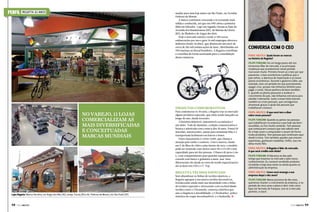 PERFIL

REGATTA 30 ANOS

mudar para uma loja maior em São Paulo, na Avenida
Pedroso de Morais.
A marca continuou crescendo e se tornando mais
sólida e conhecida, até que em 1987 abriu a primeira
filial em Salvador. Logo em seguida vieram as lojas da
Avenida dos Bandeirantes (SP), da Marina da Glória
(RJ), de Ilhabela e de Angra dos Reis.
Hoje o mercado náutico vende 4.700 novas
embarcações por ano e gera 24 mil empregos diretos e
indiretos (fonte Acobar), que abastecem um setor de
cerca de 185 mil embarcações de lazer, distribuídas em
700 marinas no litoral brasileiro. A Regatta contribuiu
e contribui de forma acentuada para a consolidação
destes números.

PERFIL NÁUTICO: Quais foram os marcos
na história da Regatta?

Produtos comemorativos

FELIPE FURQUIM: Foi um longo passo até nos
tornarmos líder de mercado, e as principais
mudanças que aconteceram nesse período
marcaram muito. Primeiro foram as crises por que
passamos, crises econômicas e políticas que o
país sofreu, a abertura de importação e os novos
planos econômicos. Durante o governo Collor, por
exemplo, teve um período em que precisávamos
apagar a luz, porque não tínhamos dinheiro para
pagar a conta. Houve penhora de bens também.
E, quando os planos passaram a acelerar o
crescimento do país, não tínhamos estrutura para
atender à demanda. Junto a esses fatos tiveram
também as crises pessoais, que conseguimos
atravessar graças à ajuda das pessoas que
trabalharam conosco.

Conversa com o CEO

Lojas Regatta: Marina Verolme, em Angra dos Reis (RJ), varejo, Paraty (RJ) e Av. Pedroso de Morais, em São Paulo (SP)

98  PERFILNÁUTICO

Para comemorar os 30 anos, a Regatta traz ao mercado
alguns produtos especiais, que estão sendo lançados ao
longo do ano, desde fevereiro.
A bicicleta dobrável, sustentável e econômica é
um deles. Toda de alumínio, a edição comemorativa é
branca e adesivada com a marca dos 30 anos. Possui 18
marchas, amortecedor, pneus para mountain bike e é
transportada facilmente em barcos e botes.
Outro lançamento é o bote G600, que chama a
atenção pelo estilo e conforto. Com 6 metros, fundo
em V de fibra de vidro e piso inteiro de teca, o modelo
pode ser montado com motor entre 90 e 175 HP e tem
capacidade para até dez pessoas. O banco de proa é em
L, com compartimento para guardar equipamentos,
console com banco e geladeira à meia-nau. Seus
diferenciais vão desde as cores de tecido especial preto,
até as luzes em LED e o T-Top.

PERFIL NÁUTICO: O que você tem a dizer
sobre essas pessoas?

Regatta Tecidos Especiais

No varejo, 11 lojas
comercializam as
mais diversificadas
e conceituadas
marcas mundiais

PERFIL NÁUTICO: Como você enxerga a sua
empresa daqui a dez anos?

Sem abandonar as linhas de tecidos náuticos, a
Regatta agregou à sua marca tecidos decorativos,
fortalecendo ainda mais sua identidade com a linha
de tecidos especiais e oferecendo com exclusividade
tecidos como o Ultrasuede, camurça sintética que
une a elegância à durabilidade; o Ultraleather, pelica
sintética de toque inconfundível; e o Sunbrella, j

FELIPE FURQUIM: Quando eu penso nas pessoas
que trabalharam na empresa e que hoje são bemsucedidas, eu fico muito contente. Tem pessoas
que começaram conosco que não sabiam nem
ler e hoje usam o computador e atuam de forma
muito produtiva. Tem pessoas que continuam aqui
desde o início. Tem também aqueles que viraram
esportistas, ganharam medalhas. Enfim, isso me
deixa muito feliz.
PERFIL NÁUTICO: A Regatta é líder de mercado.
A que você credita este título?
FELIPE FURQUIM: A liderança se deu pelo
tempo que estamos no mercado e pelo nosso
conhecimento. Eu comecei vendendo produtos
no balcão e hoje atuo tanto na venda quanto na
administração da empresa.

FELIPE FURQUIM: Nesse processo de dez anos,
queremos manter o crescimento da empresa, e no
período de cinco anos o plano é abrir mais cinco
lojas em formato de franquia, isso se o mercado
permitir, é claro!

PERFILNÁUTICO 

99 

 