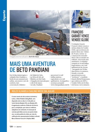 136 PERFILNÁUTICO 
A COMPETIÇÃO 
Eu não estava tão confortável 
quanto gostaria. Sentia-me um 
pouco insegura e preocupada 
com todos da equipe brasileira. O 
blue hole estava realmente escuro 
após os 50 metros e até tentei 
usar uma pequena lanterna de led 
para amenizar a escuridão. Minha 
condição física estava muito boa, 
mas o psicológico estava um pouco 
“carente”. E foi realmente difícil 
me desligar de todo o resto e me 
concentrar nos meus mergulhos. 
O Vertical Blue de 2012 
estava diferente, muitos atletas, 
pessoas novas e muitas que não 
conhecíamos, e a competição foi 
longa. Como só tínhamos uma 
plataforma de competição, os atletas 
foram separados por profundidades 
em três grupos com intervalo de 20 
minutos entre grupos e 10 minutos 
entre performances. Começava 
às 9 horas da manhã e terminava 
às 14h30. Por um lado foi muito 
bom, pois tínhamos tempo entre 
as performances, mas, por outro, 
eu ficava na praia desde cedo com 
os atletas brasileiros, pois meu 
mergulho era sempre no final do 
terceiro grupo. 
ALGUNS RESULTADOS 
Ashley Futral Chapman, americana 
que foi aluna da PFI (Performance 
Freediving International) e eu tive 
o prazer de ajudar a formar, hoje 
amiga e recordista mundial, atingiu 
o novo recorde mundial na categoria 
de lastro constante sem nadadeiras – 
67 metros de profundidade. 
Foi uma emoção! 
Alexey Molchanov, o russo filho 
da lendária Natalia Molchanov, 
chegou do mergulho com uma 
tranquilidade surpreendente, depois 
de atingir o novo recorde mundial 
na categoria de lastro constante 
com nadadeiras – 127 metros de 
profundidade. 
Gustavo Silveira Buss, brasileiro, 
amigo e aluno, agora é o novo 
recordista brasileiro na categoria 
de lastro constante com nadadeiras 
– 57 metros de profundidade. Não 
foi fácil, mas ele conseguiu mais do 
que havíamos planejado. Queríamos 
MERGULHO BAHAMAS 
Alexey Molchanov: recorde mundial. No jantar, peixe para comemorar 
 