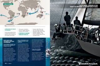 família schurmann
OKINAWA (JAPÃO)
SAIPAN
(MARIANAS
SETENTRIONAIS)

ALOTAU
(PAPUA-NOVA GUINÉ)
ILHA SANTA
HELENA
ITAJAÍ (SC)

MADAGÁSCAR

PORTO ELIZABETH
(ÁFRICA DO SUL)

BRISBANE
(AUSTRÁLIA)

ILHA DE PÁSCOA
(CHILE)

ANTÁRTICA

Mapa da Expedição do Oriente

A NOVA ROTA DA FAMÍLIA
SCHURMANN
No dia 24 de novembro de 2013
a Família Schurmann parte de
Itajaí (SC) rumo ao mundo! Em
seu caminho, passará pelos

três oceanos, cruzando os
mares do Uruguai, Argentina,
Antártica, Chile, Polinésia

A PARTIDA E A CHEGADA
SERÃO EM ITAJAÍ (SC)

Bate-papo com
Vilfredo e Heloísa
Schurmann

Quais as dificuldades vocês
imaginam enfrentar nessa
expedição?

O que motivou a família a sair
para a terceira expedição e a
escolher essa rota?

A rota foi traçada para evitar
que passemos por lugares onde
ocorram ciclones, nos Oceanos
Pacífico e Índico, e tufões, na
Ásia. Com as mudanças climáticas
que estão alterando os regimes
de ventos, poderemos enfrentar
tempestades que aparecem sem
avisar. São frentes frias, em
que a baixa pressão atmosférica
provoca ventos com intensidade
equivalente a ciclones. Na última
expedição, navegando de Samoa
Ocidental, no Hemisfério Sul,
para Kiribati, no Hemisfério
Norte, para fugir da temporada
de ciclones, pegamos o início de

Em 2003, quando voltamos
da nossa última expedição, a
Magalhães Global Adventure, foi
lançado o livro do Gavin Menzies
que demonstra com várias
evidências que os chineses deram a
volta ao mundo antes dos europeus
em várias expedições. O livro é
polêmico. Por isso nos motivou
realizar essa viagem. Iremos
navegar por lugares que ainda não
conhecemos, como a Antártica,
Japão, China, Vietnã, etc.

128  PERFILNÁUTICO

Francesa, Tahiti, Ilhas Cook,
Fiji, Nova Zelândia, Austrália,
Micronésia, Japão, China, Vietnã,
Indonésia, Singapura, Ilhas
Maurício, Madagáscar e Cape
Town, retornado a Itajaí em 29 de
novembro de 2015.

um ciclone com ventos de 65 nós.
Nos Oceanos Pacífico e Índico
passaremos, inclusive, por regiões
sujeitas a tsunamis. Também
traçamos uma rota no Oceano
Índico para evitar ataques de
piratas, principalmente aqueles
procedentes da Somália.

O que move a família a
continuar navegando?
Além da experiência incrível de
conhecer culturas e costumes
diferentes, é a convivência que
nos permite o privilégio de
compartilhar em família a grande
aventura da vida. É preciso
acreditar e ter perseverança para
realizar e viver o sonho!

 