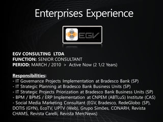 ITAÚ UNIBANCO BANK S /A FUNCTION: IT ENGINEER (Project Management Office - PMO area) PERIOD: AUGUST / 2008 > FEBRUARY / 20...