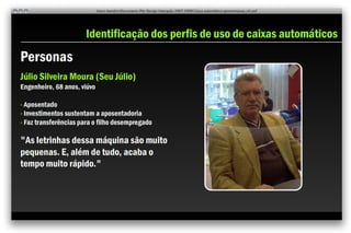 Perfis de uso do caixa automático [Design de Interação PUC/MG]