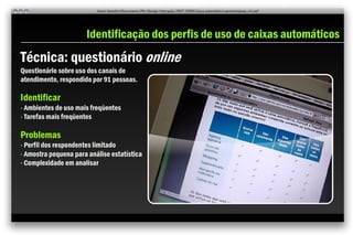 Perfis de uso do caixa automático [Design de Interação PUC/MG]
