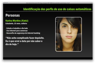 Perfis de uso do caixa automático [Design de Interação PUC/MG]