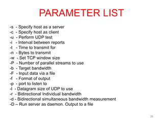 network performance measurement using Iperf | PPTX