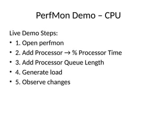 Comprehensive Server Monitoring and Performance Testing with PerfMon | PPTX