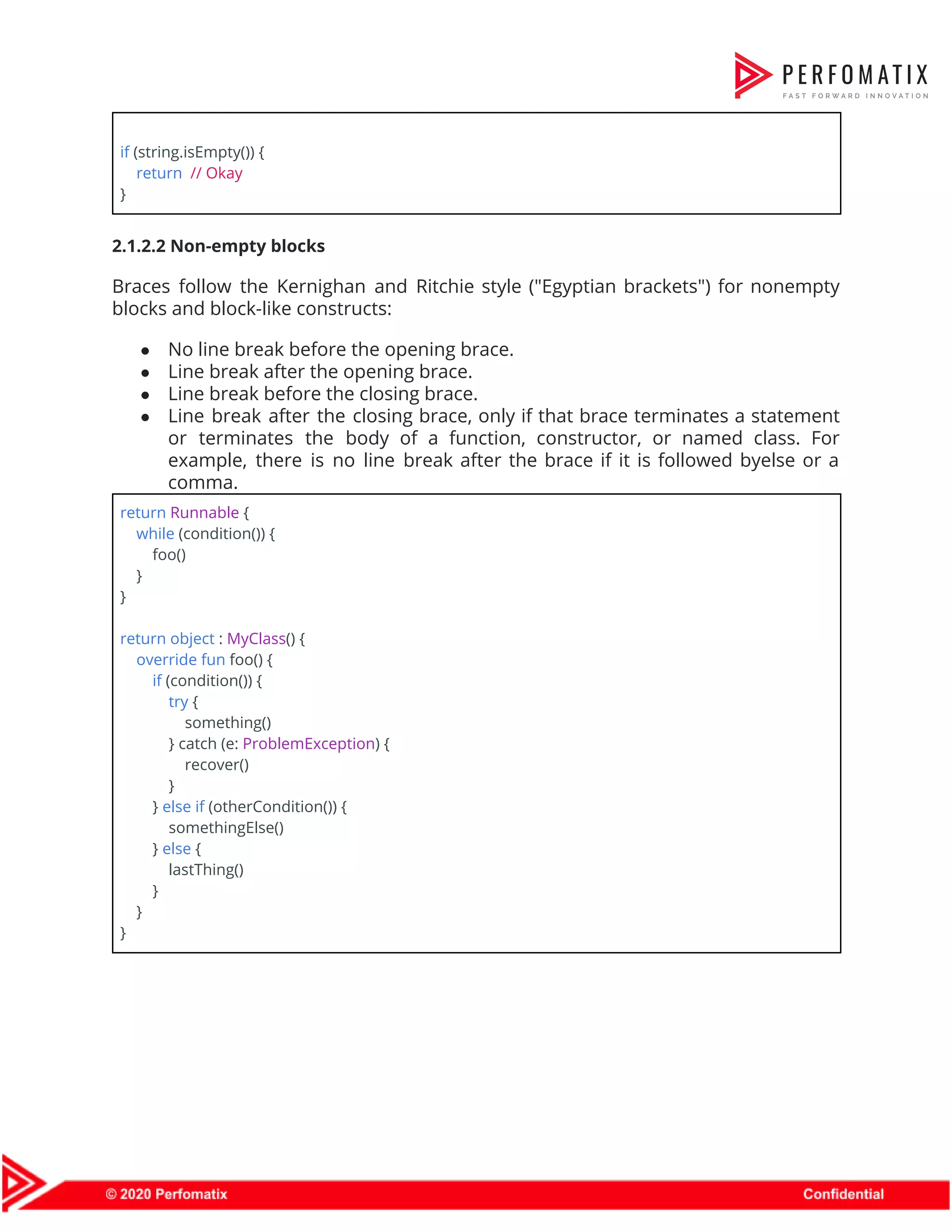 Perfomatix - Android Coding Standards | PDF