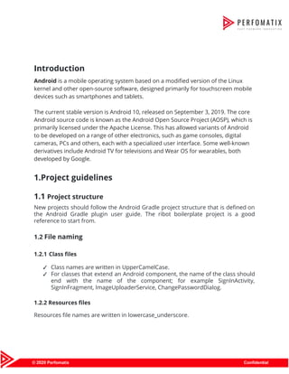Perfomatix - Android Coding Standards | PDF