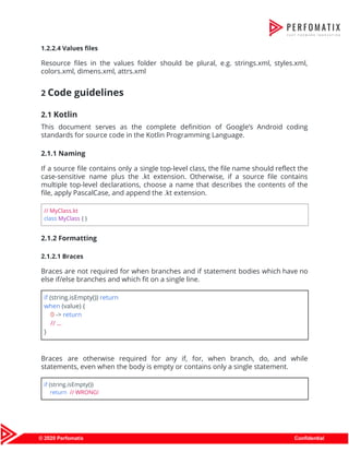 Perfomatix - Android Coding Standards | PDF