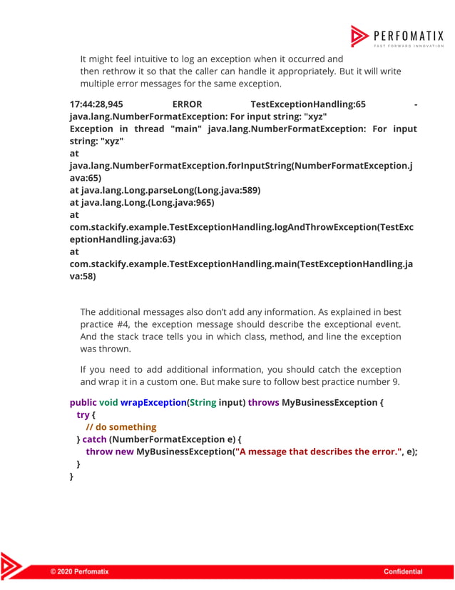 Perfomatix - Java Coding Standards | PDF