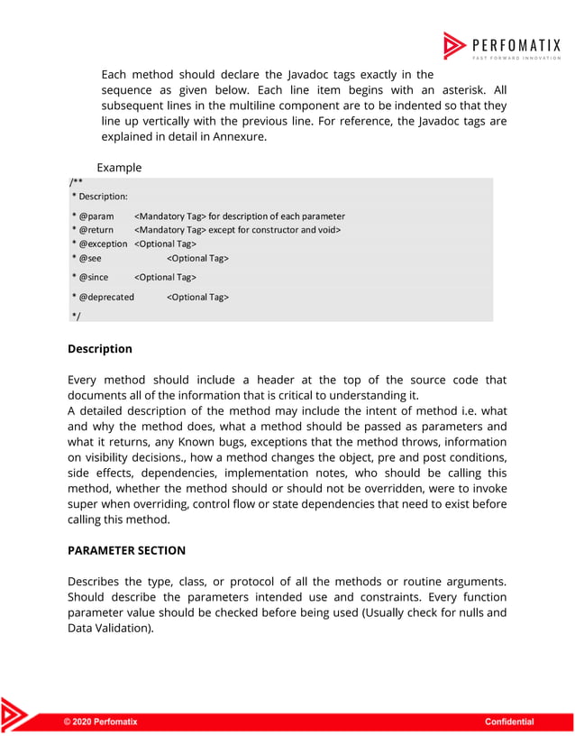 Perfomatix - Java Coding Standards | PDF